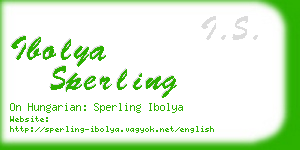 ibolya sperling business card